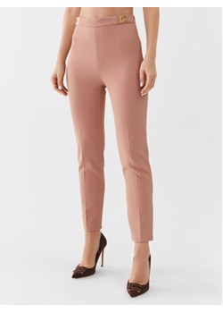 Elisabetta Franchi Spodnie materiałowe PA-005-36E2-V280 Różowy Slim Fit ze sklepu MODIVO w kategorii Spodnie damskie - zdjęcie 168617283