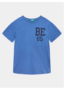 United Colors Of Benetton T-Shirt 3I1XC10BI Niebieski Regular Fit ze sklepu MODIVO w kategorii T-shirty chłopięce - zdjęcie 168617790