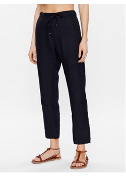 Tommy Hilfiger Spodnie materiałowe WW0WW37752 Granatowy Boyfriend Fit ze sklepu MODIVO w kategorii Spodnie damskie - zdjęcie 168618162