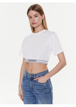 Tommy Jeans T-Shirt DW0DW15167 Biały Cropped Fit ze sklepu MODIVO w kategorii Bluzki damskie - zdjęcie 168619294