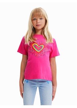 Desigual T-Shirt 23SGTK20 Różowy Regular Fit ze sklepu MODIVO w kategorii Bluzki dziewczęce - zdjęcie 168619410
