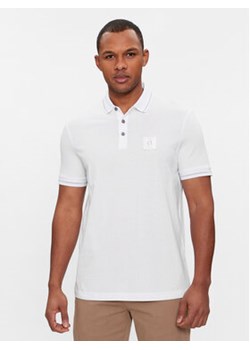 Armani Exchange Polo 8NZFPQ ZJH4Z 1100 Biały Regular Fit ze sklepu MODIVO w kategorii T-shirty męskie - zdjęcie 168620182