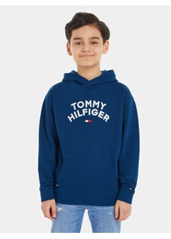 Tommy Hilfiger Bluza KB0KB08490 S Niebieski Regular Fit ze sklepu MODIVO w kategorii Bluzy chłopięce - zdjęcie 168620304