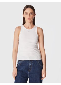 Tommy Jeans Top Essential DW0DW14875 Biały Regular Fit ze sklepu MODIVO w kategorii Bluzki damskie - zdjęcie 168620551