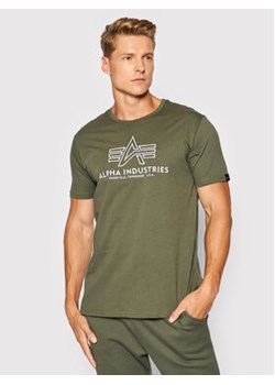 Alpha Industries T-Shirt Basic 118505 Zielony Regular Fit ze sklepu MODIVO w kategorii T-shirty męskie - zdjęcie 168620721