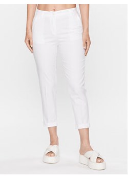 Sisley Chinosy 4ED4LF00R Biały Slim Fit ze sklepu MODIVO w kategorii Spodnie damskie - zdjęcie 168621061
