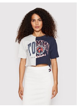 Tommy Jeans T-Shirt College Splicing DW0DW12826 Kolorowy Boxy Fit ze sklepu MODIVO w kategorii Bluzki damskie - zdjęcie 168621444