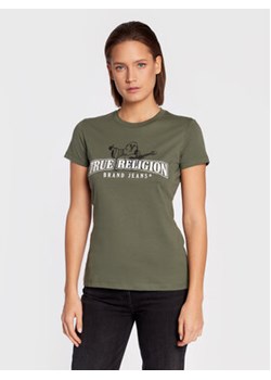 True Religion T-Shirt Buddha Stencil 205636 Zielony Slim Fit ze sklepu MODIVO w kategorii Bluzki damskie - zdjęcie 168621520