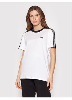adidas T-Shirt Essentials H10201 Biały Relaxed Fit ze sklepu MODIVO w kategorii Bluzki damskie - zdjęcie 168621774
