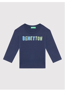 United Colors Of Benetton Bluzka 3ATNC15F2 Granatowy Regular Fit ze sklepu MODIVO w kategorii T-shirty chłopięce - zdjęcie 168622423