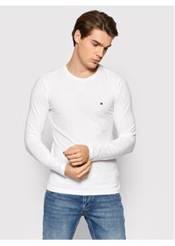 Tommy Hilfiger Longsleeve MW0MW10804 Biały Slim Fit ze sklepu MODIVO w kategorii T-shirty męskie - zdjęcie 168622834