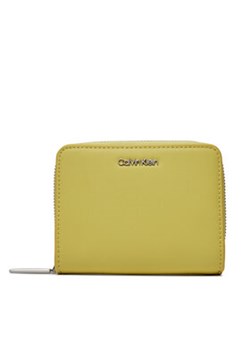 Calvin Klein Mały Portfel Damski Ck Must Z/A Wallet W/Flap Md K60K607432 Żółty ze sklepu MODIVO w kategorii Portfele damskie - zdjęcie 168623781