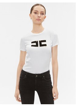 Elisabetta Franchi T-Shirt MA-002-36E2-V220 Biały Regular Fit ze sklepu MODIVO w kategorii Bluzki damskie - zdjęcie 168624161