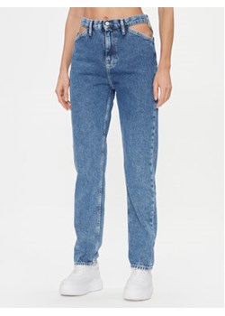 Calvin Klein Jeans Jeansy Authentic Slim Straight Cut Out J20J222433 Niebieski Slim Fit ze sklepu MODIVO w kategorii Jeansy damskie - zdjęcie 168624772