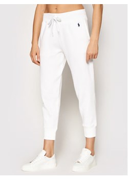 Polo Ralph Lauren Spodnie dresowe Akl 211794397002 Biały Regular Fit ze sklepu MODIVO w kategorii Spodnie damskie - zdjęcie 168625824