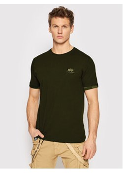 Alpha Industries T-Shirt Roll-Up 106509 Brązowy Regular Fit ze sklepu MODIVO w kategorii T-shirty męskie - zdjęcie 168627352