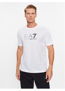 EA7 Emporio Armani T-Shirt 6RPT71 PJM9Z 1100 Biały Regular Fit ze sklepu MODIVO w kategorii T-shirty męskie - zdjęcie 168628041