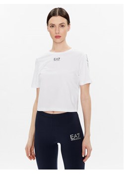 EA7 Emporio Armani T-Shirt 3RTT14 TJFKZ 0102 Biały Regular Fit ze sklepu MODIVO w kategorii Bluzki damskie - zdjęcie 168628244