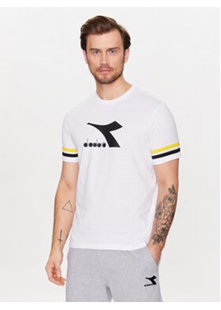 Diadora T-Shirt Ss Slam 102.179298 Biały Regular Fit ze sklepu MODIVO w kategorii T-shirty męskie - zdjęcie 168628293