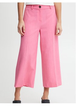 Fransa Spodnie materiałowe 20611915 Różowy Regular Fit ze sklepu MODIVO w kategorii Spodnie damskie - zdjęcie 168629204