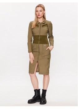 Aeronautica Militare Sukienka koszulowa 231VE081DCT2987 Zielony Slim Fit ze sklepu MODIVO w kategorii Sukienki - zdjęcie 168629804