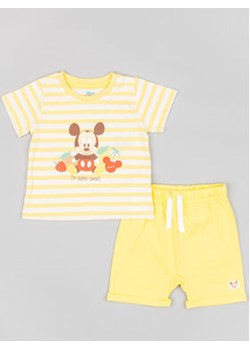 Zippy Komplet t-shirt i spodenki Myszka Miki ZNBAP0602 23008 Żółty Regular Fit ze sklepu MODIVO w kategorii Komplety niemowlęce - zdjęcie 168630790