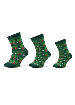 Rainbow Socks Zestaw 3 par wysokich skarpet unisex Xmas Balls Zielony ze sklepu MODIVO w kategorii Skarpetki dziecięce - zdjęcie 168631380