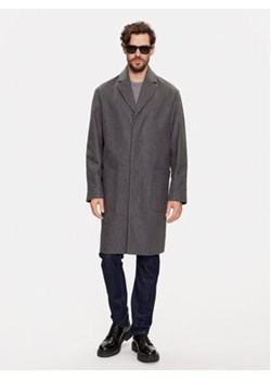 Calvin Klein Płaszcz wełniany K10K111745 Szary Regular Fit ze sklepu MODIVO w kategorii Płaszcze męskie - zdjęcie 168632072