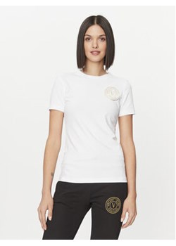 Versace Jeans Couture T-Shirt 75HAHT06 Biały Slim Fit ze sklepu MODIVO w kategorii Bluzki damskie - zdjęcie 168632282