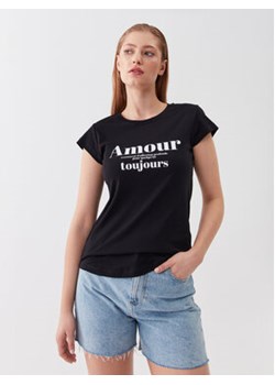 Zadig&Voltaire T-Shirt Skinny Amour Toujours JWTS01510 Czarny Regular Fit ze sklepu MODIVO w kategorii Bluzki damskie - zdjęcie 168632873