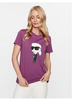 KARL LAGERFELD T-Shirt Ikonik 2.0 230W1700 Różowy Regular Fit ze sklepu MODIVO w kategorii Bluzki damskie - zdjęcie 168633044