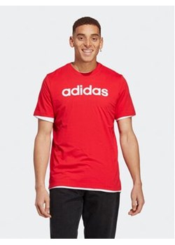 adidas T-Shirt Essentials Single Jersey Linear Embroidered Logo T-Shirt IC9278 Czerwony Regular Fit ze sklepu MODIVO w kategorii T-shirty męskie - zdjęcie 168633770
