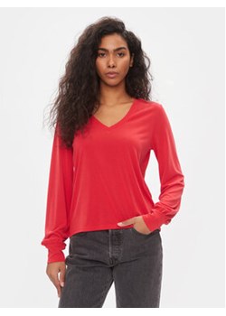 ONLY Bluzka 15310209 Czerwony Regular Fit ze sklepu MODIVO w kategorii Bluzki damskie - zdjęcie 168633822