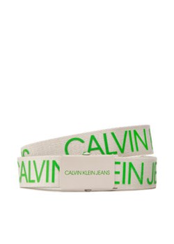Calvin Klein Jeans Pasek Dziecięcy Canvas Logo Belt IU0IU00125 Beżowy ze sklepu MODIVO w kategorii Paski dziecięce - zdjęcie 168634662