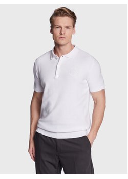 John Richmond Polo UMP23111PO Biały Regular Fit ze sklepu MODIVO w kategorii T-shirty męskie - zdjęcie 168634951