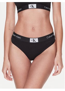 Calvin Klein Underwear Stringi Modern 000QF7221E Czarny ze sklepu MODIVO w kategorii Majtki damskie - zdjęcie 168636052