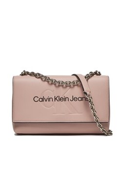 Calvin Klein Jeans Torebka Sculpted Ew Flap Conv25 Mono K60K611866 Różowy ze sklepu MODIVO w kategorii Listonoszki - zdjęcie 168636164