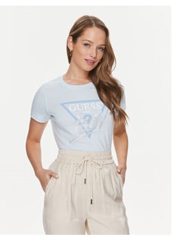 Guess T-Shirt Icon W4RI41 I3Z14 Niebieski Slim Fit ze sklepu MODIVO w kategorii Bluzki damskie - zdjęcie 168636431