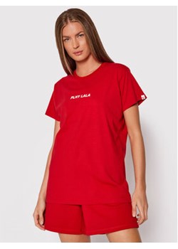 PLNY LALA T-Shirt Classic PL-KO-CL-00241 Czerwony Regular Fit ze sklepu MODIVO w kategorii Bluzki damskie - zdjęcie 168636661