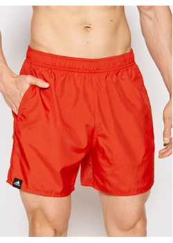 adidas Szorty kąpielowe Mid 3-Stripes HA0400 Czerwony Regular Fit ze sklepu MODIVO w kategorii Kąpielówki - zdjęcie 168637000