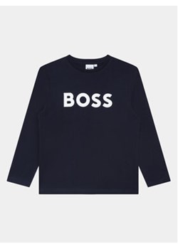 Boss Bluzka J25P25 D Granatowy Regular Fit ze sklepu MODIVO w kategorii T-shirty chłopięce - zdjęcie 168637062