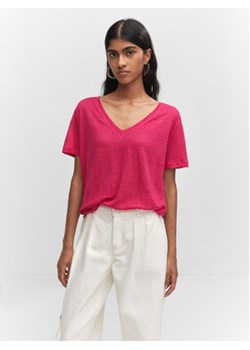 Mango T-Shirt Linito 57010263 Różowy Regular Fit ze sklepu MODIVO w kategorii Bluzki damskie - zdjęcie 168637693