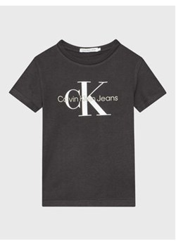 Calvin Klein Jeans T-Shirt Monogram Logo IU0IU00267 Czarny Regular Fit ze sklepu MODIVO w kategorii T-shirty chłopięce - zdjęcie 168638110