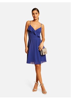 Morgan Sukienka koktajlowa 231-RIVAL Niebieski Regular Fit ze sklepu MODIVO w kategorii Sukienki - zdjęcie 168638451