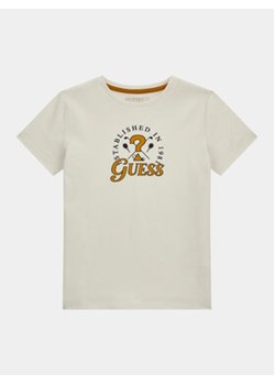 Guess T-Shirt L4RI10 K8HM4 Biały Regular Fit ze sklepu MODIVO w kategorii Bluzki dziewczęce - zdjęcie 168640941