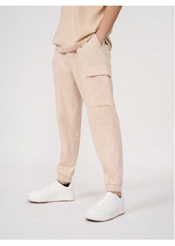 Outhorn Spodnie dresowe OTHSS23TTROM198 Beżowy Regular Fit ze sklepu MODIVO w kategorii Spodnie męskie - zdjęcie 168641071