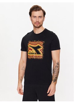 Diadora T-Shirt Ss Frieze 102.179313 Czarny Regular Fit ze sklepu MODIVO w kategorii T-shirty męskie - zdjęcie 168641271