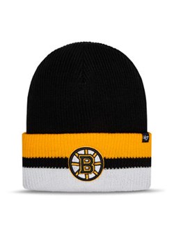 47 Brand Czapka NHL Boston Bruins Split Cuff '47 H-SPLCC01ACE-BK Czarny ze sklepu MODIVO w kategorii Czapki zimowe damskie - zdjęcie 168641693