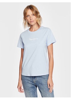 Pepe Jeans T-Shirt Wendy PL505480 Niebieski Regular Fit ze sklepu MODIVO w kategorii Bluzki damskie - zdjęcie 168641934