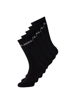 Jack&Jones Zestaw 5 par wysokich skarpet męskich 12179475 Czarny ze sklepu MODIVO w kategorii Skarpetki męskie - zdjęcie 168642510